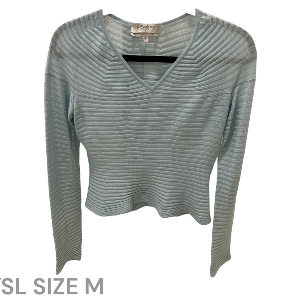 YSL light blue lightweight sweater size M - never worn